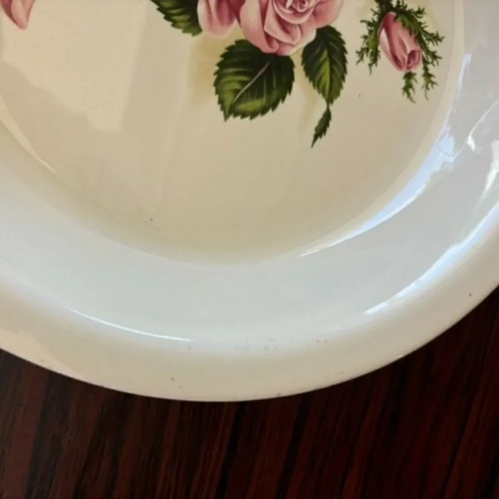 Ballerina By Universal Rose Pattern Ceramic Pie Plate